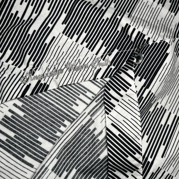 Robert Graham Siloam Spring Shirt Mens Size M Black White Stipe Classic Fit - Picture 4 of 7